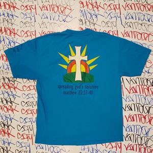 Vintage Religious Jesus Cross T Shirt XL
